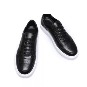 Custom Black Leather Sneaker