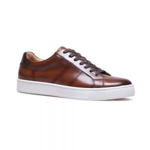 Custom Brown Leather Sneake