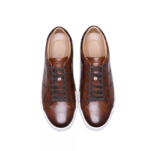Custom Brown Leather Sneake