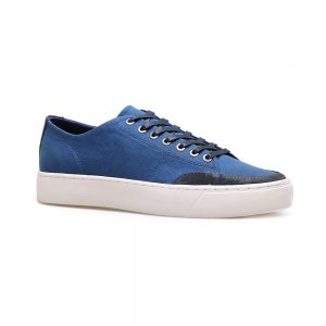 Custom Platform Casual Blue Suede Leather Men