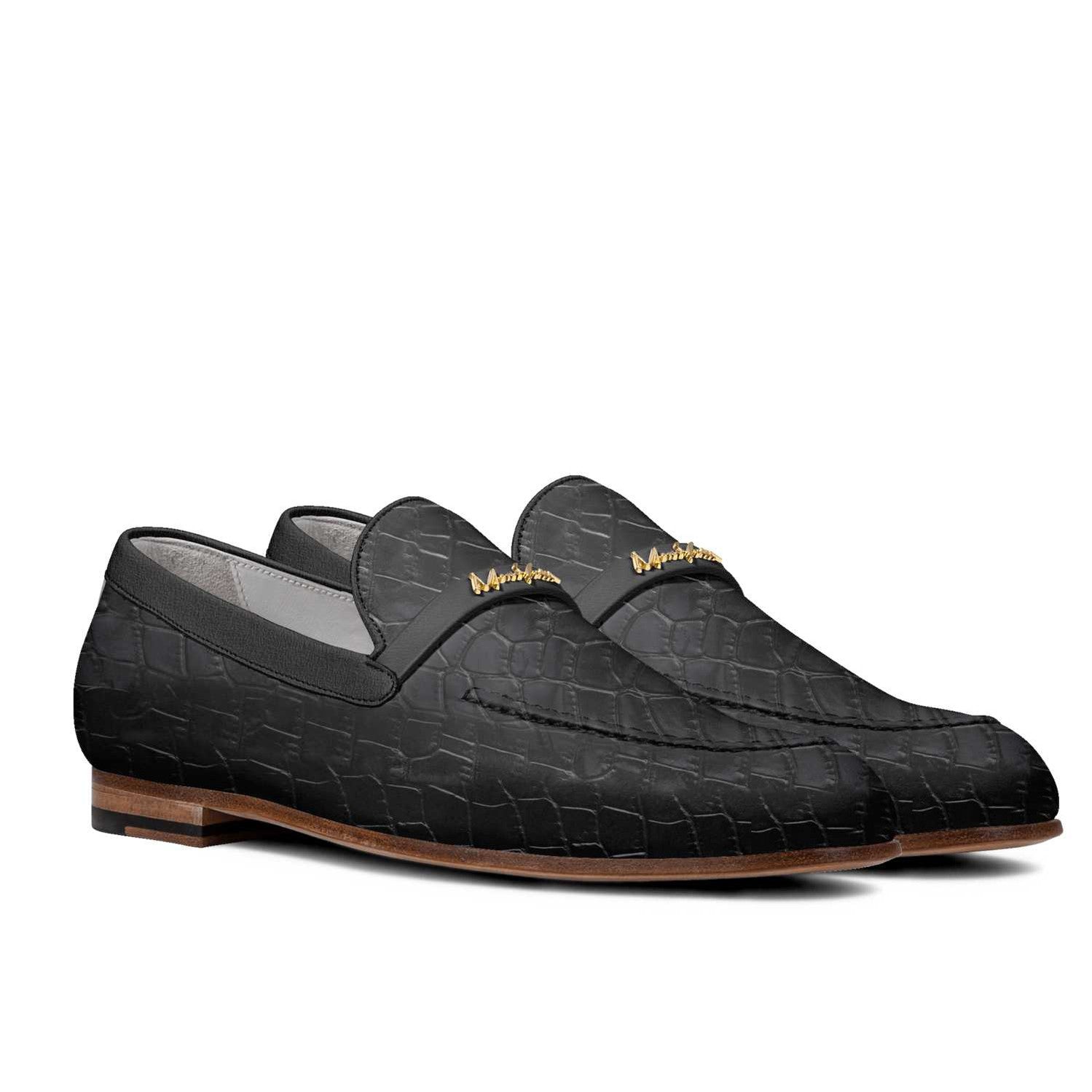 Firenze Moccasin Black Aligator Firenze Moccasin Black Aligator