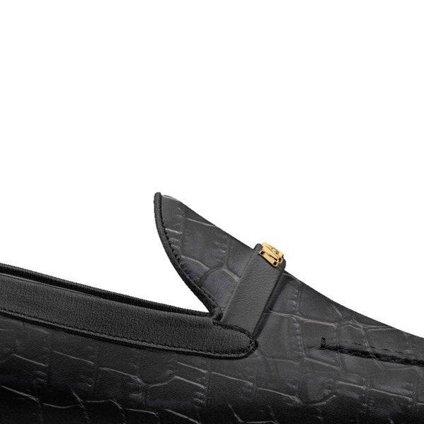 Firenze Moccasin Black Aligator Firenze Moccasin Black Aligator