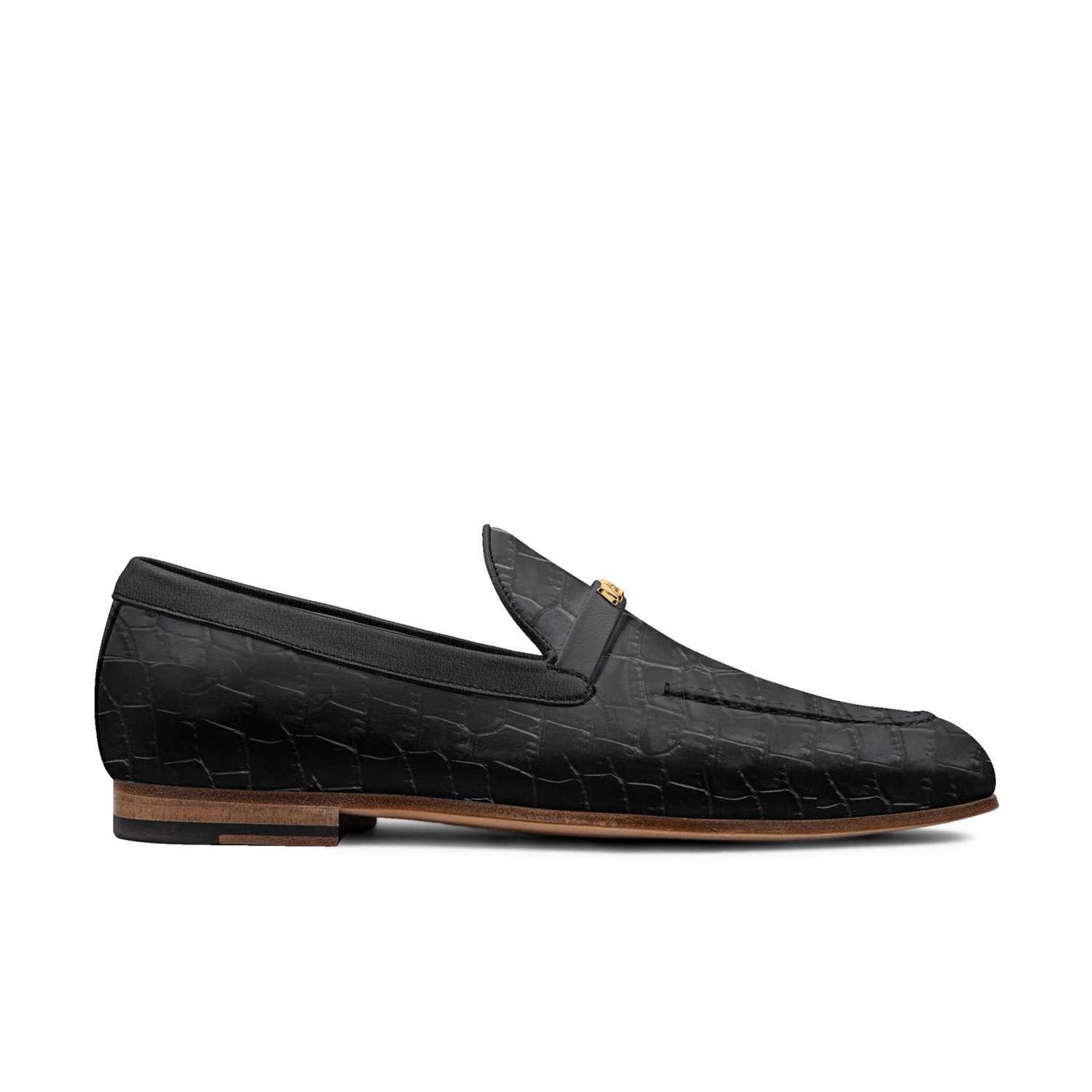 Firenze Moccasin Black Aligator Firenze Moccasin Black Aligator