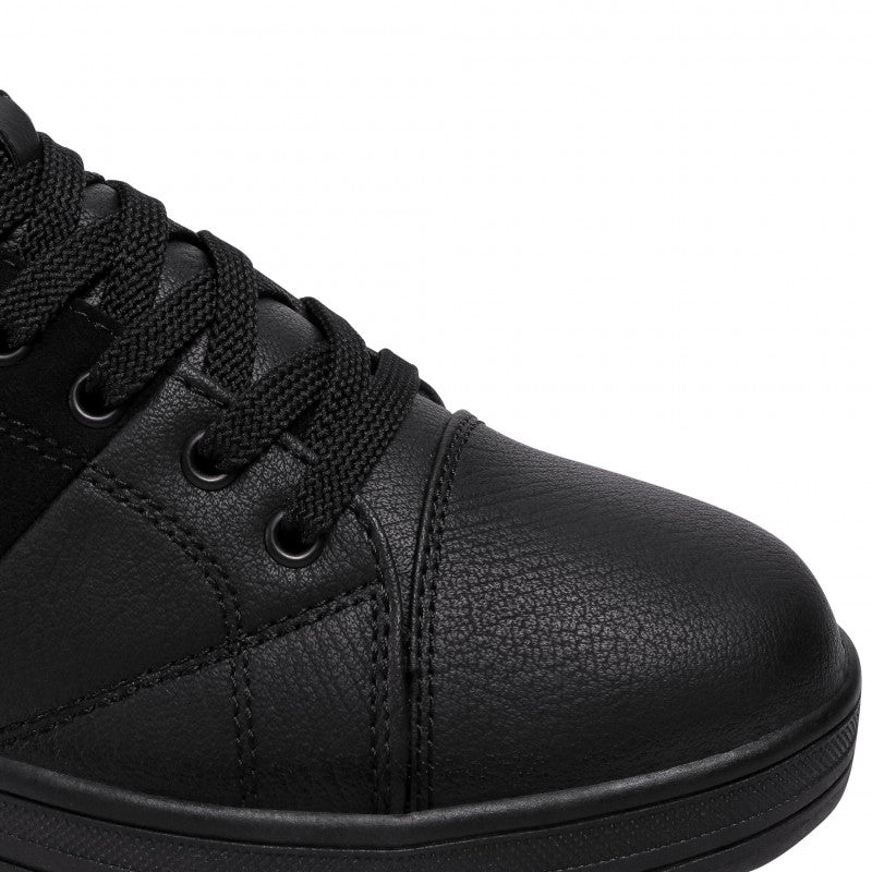 Mid Top Black Leather Sneakers Mid Top Black Leather Sneakers