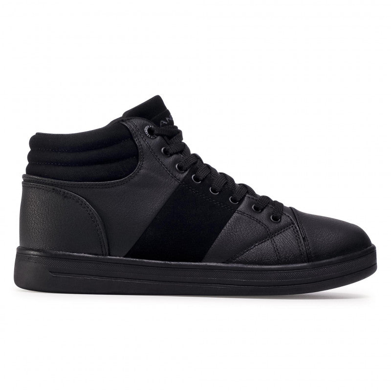 Mid Top Black Leather Sneakers Mid Top Black Leather Sneakers